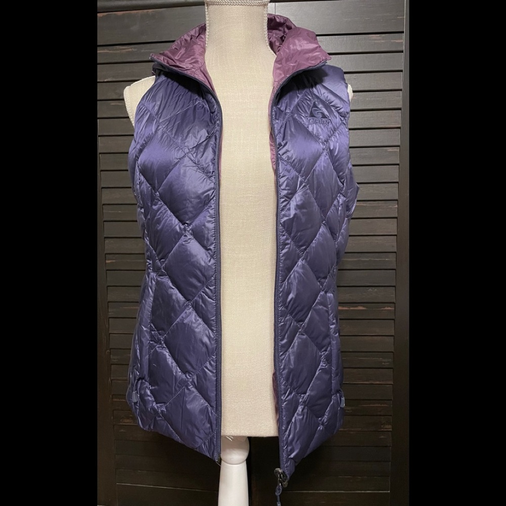 Gerry Down Puffer Vest Hooded Packable Reversible Full Zip Jacket Women S NWOT.